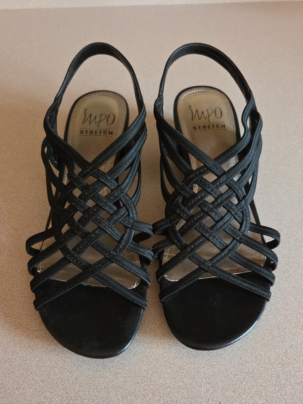 Black Strappy Slingback Sandals